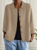 Women's Lightweight Button-Down Jacket with Collar