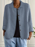 Women's Lightweight Button-Down Jacket with Collar
