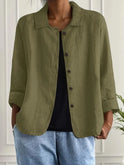 Women's Lightweight Button-Down Jacket with Collar