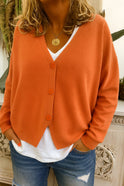 Women's Lightweight V-Neck Cardigan with Buttons