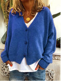 Women's Lightweight V-Neck Cardigan with Buttons