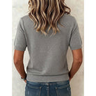 Delia | Button-Front Short Sleeve Top 1