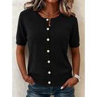 Delia | Button-Front Short Sleeve Top 3