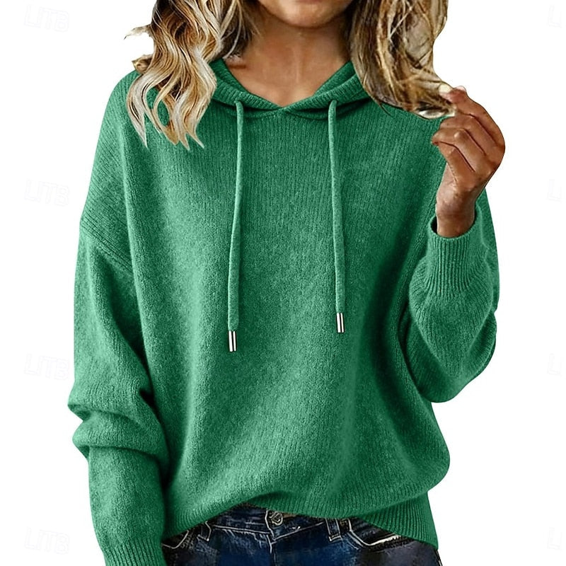 Delphine | Relaxed Hooded Knit Sweater 0