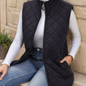 Eileen | Diamond-Quilted Longline Vest 0