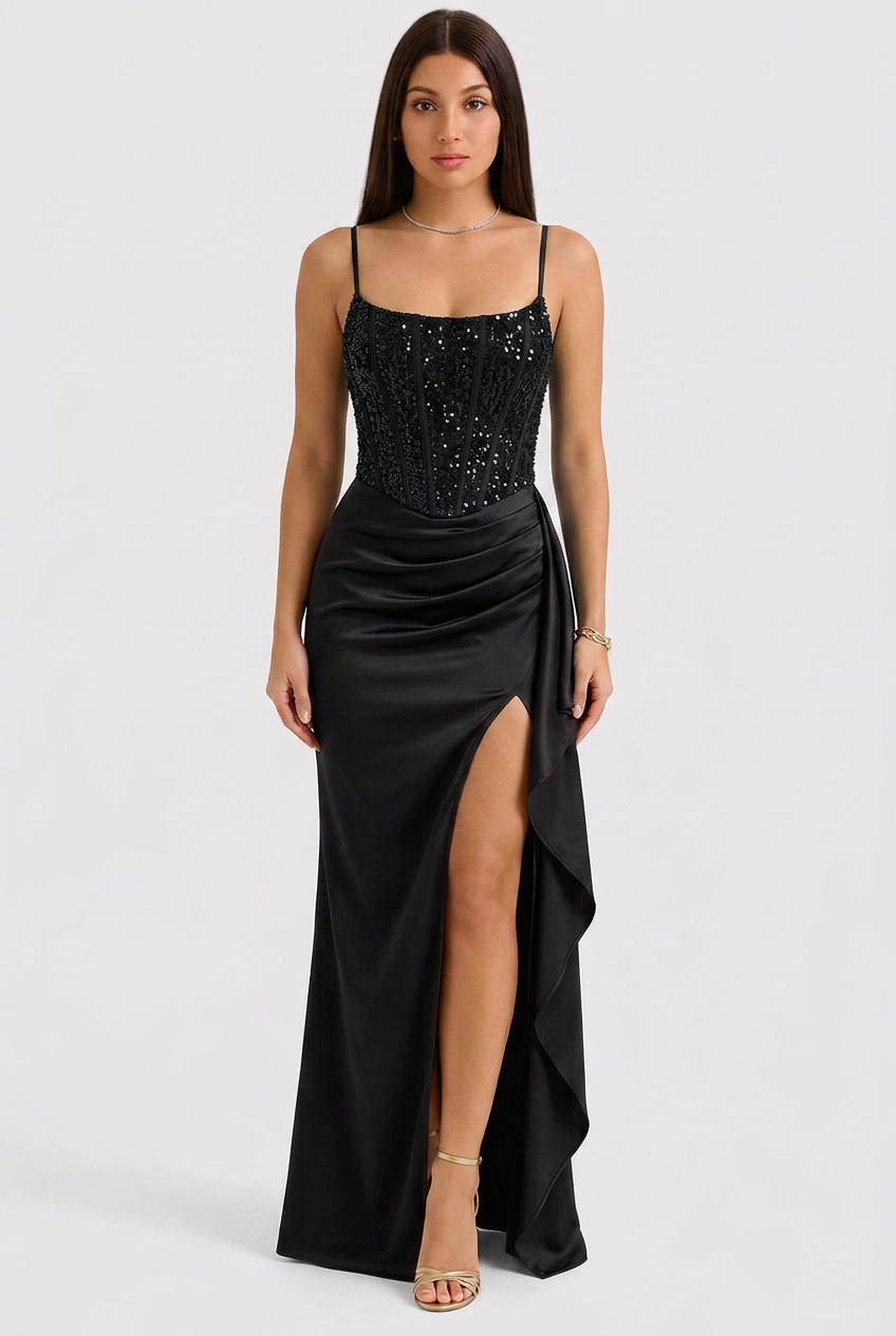 Elara | Sequin Corset Evening Dress 1