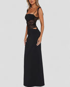 Elegant Evening Dress with Lace Corset Detail 0