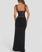 Elegant Evening Dress with Lace Corset Detail 1