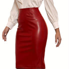 Elena | Sleek High-Waist Midi Skirt 0