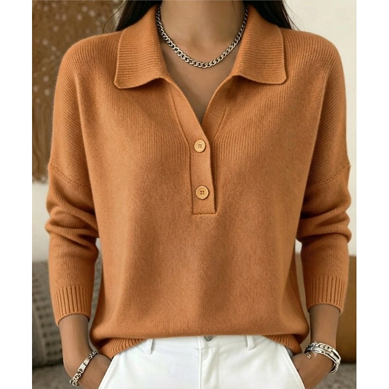 Eliza | Refined Collared Button Pullover 3