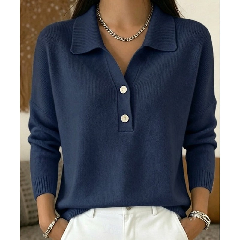 Eliza | Refined Collared Button Pullover 4