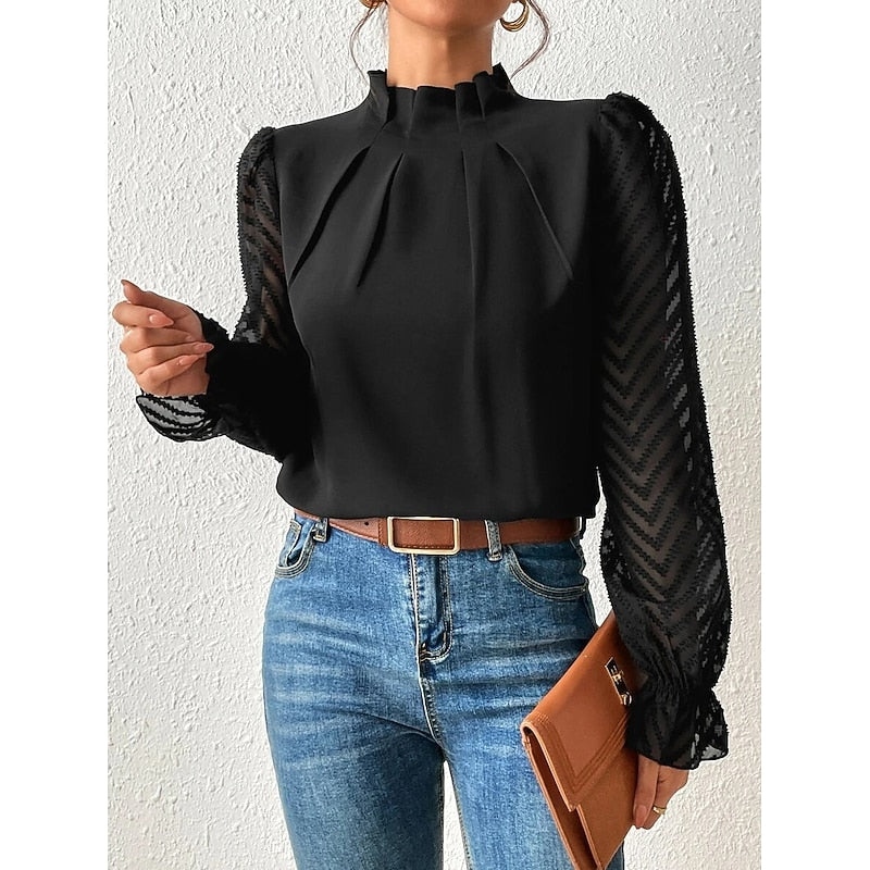 Elspeth | Elegant High-Neck Blouse 0