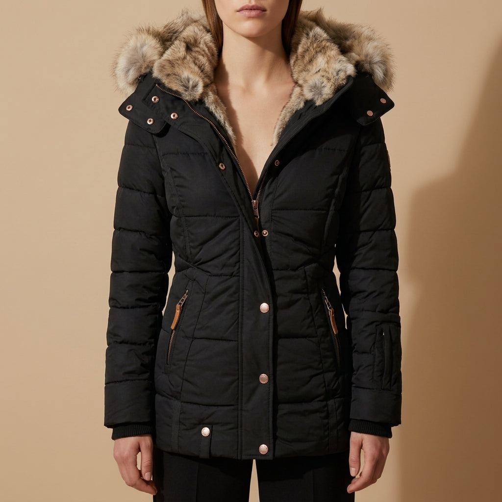Ericeira Faux Fur Hood Puffer Jacket 0