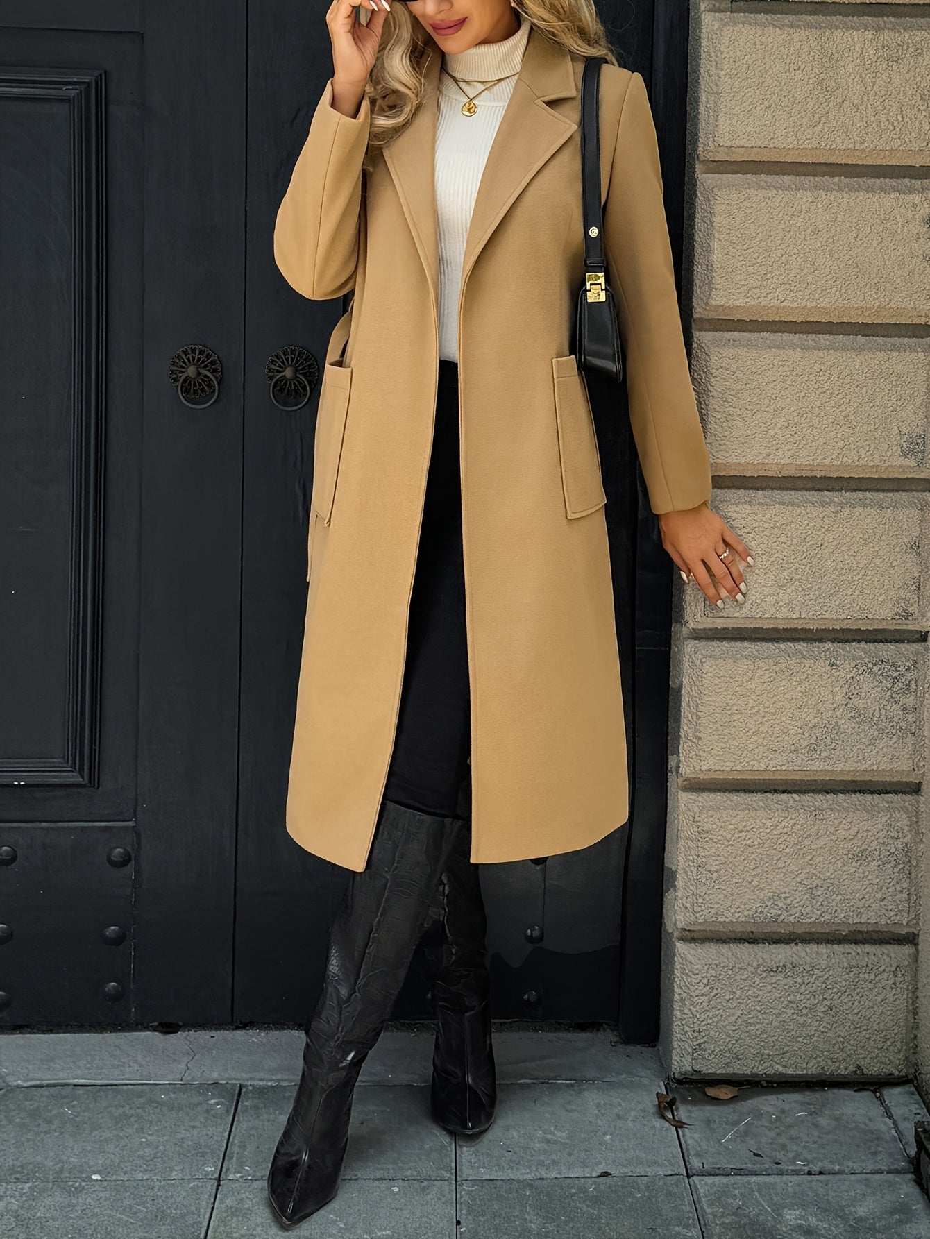 Evangeline | Tailored Belted Long Coat 5