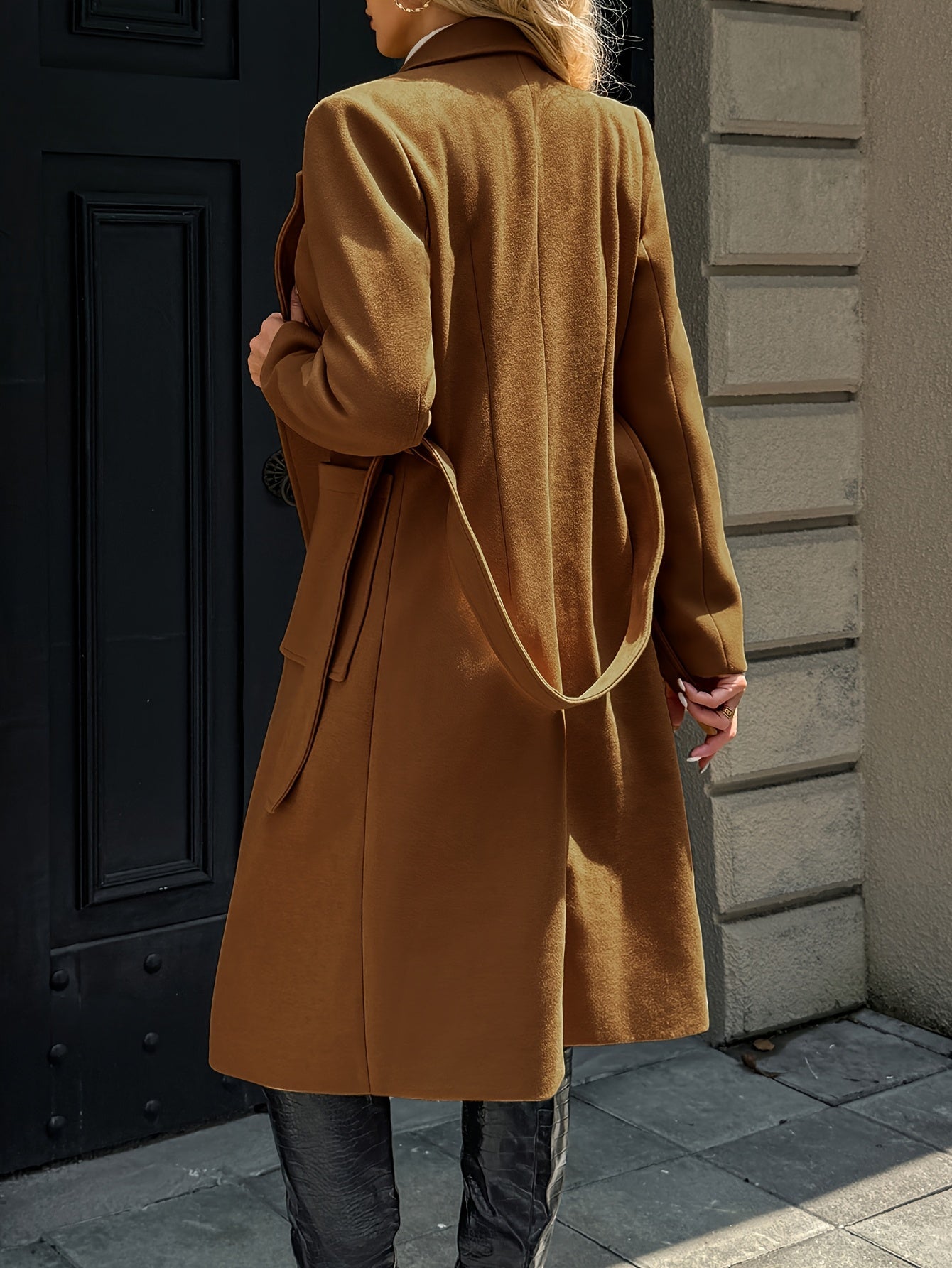 Evangeline | Tailored Belted Long Coat 7