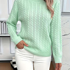 Faye | Cable-Knit Round Neck Sweater 0