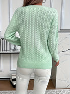 Faye | Cable-Knit Round Neck Sweater 1