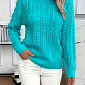 Faye | Cable-Knit Round Neck Sweater 14