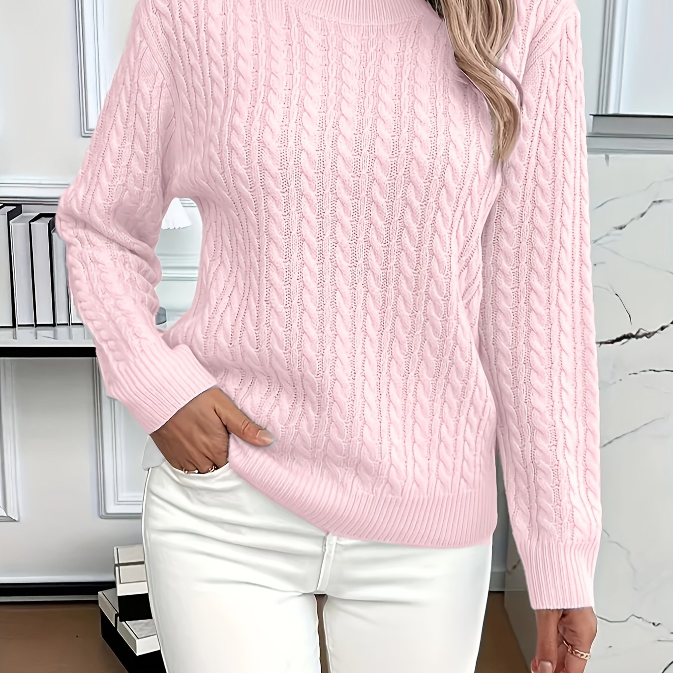 Faye | Cable-Knit Round Neck Sweater 15