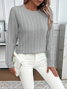 Faye | Cable-Knit Round Neck Sweater 8