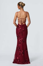Floral Maxi Dress with Sweetheart Neckline and Appliqué for Women 1