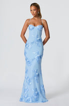 Floral Maxi Dress with Sweetheart Neckline and Appliqué for Women 10
