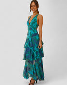 Floral Ruffle Maxi Dress with Open Back Summer Elegance 2