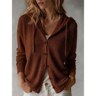 Frances | Hooded Button-Front Cardigan 0