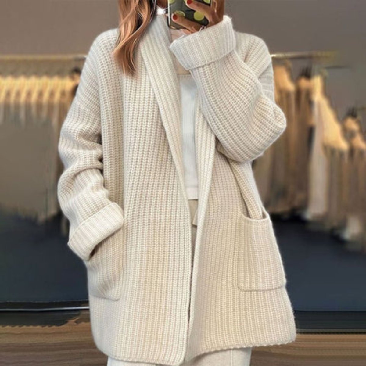 Freja Oversize Cardigan Women | Knitted, Loose Fit, Pockets 0