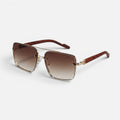 Square Sunglasses Rimless Metal Frame