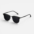 Browline Sunglasses Metal Frame Gradient Lens Eyewear