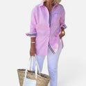 Striped Button Front Shirt