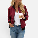 Zip Front Bomber Jacket