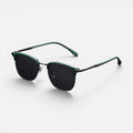 Browline Sunglasses Metal Frame Gradient Lens Eyewear