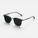 Browline Sunglasses Metal Frame Gradient Lens Eyewear