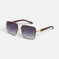 Square Sunglasses Rimless Metal Frame