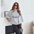 Hattie - Cozy High Neck Buttoned Cape 2