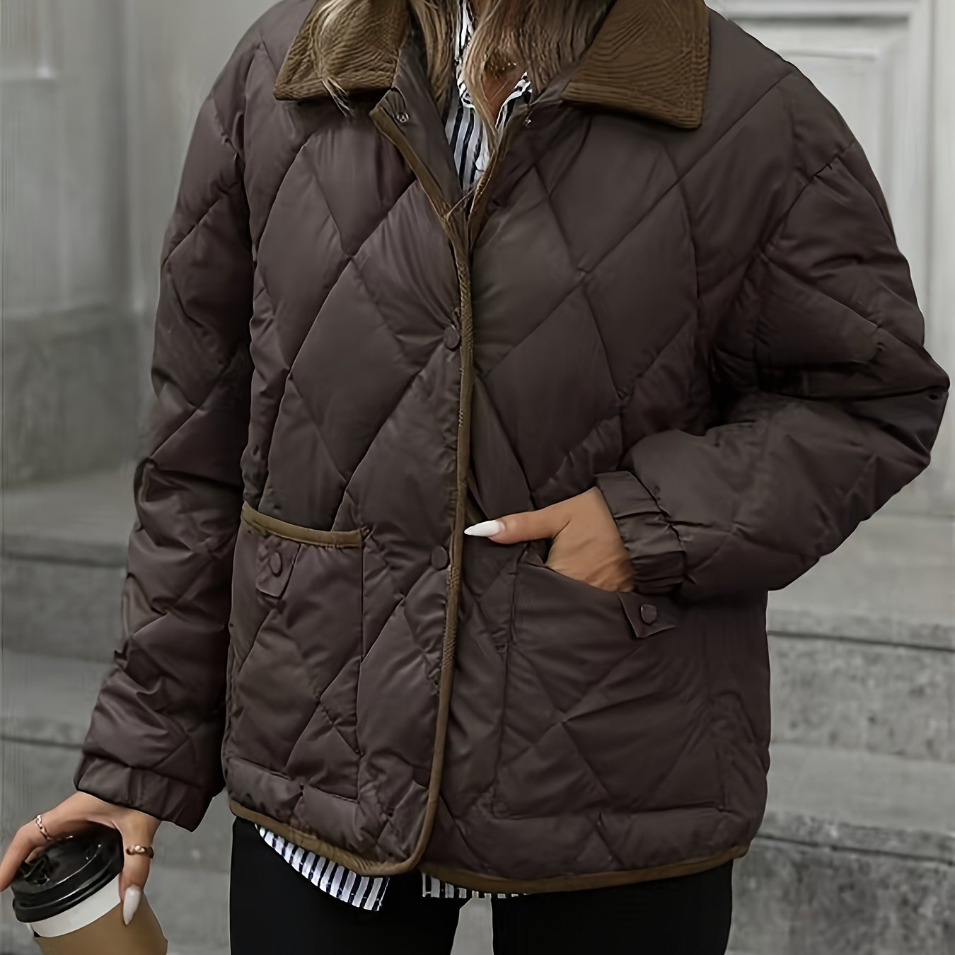 Imogen | Diamond-Quilted Padded Jacket 0