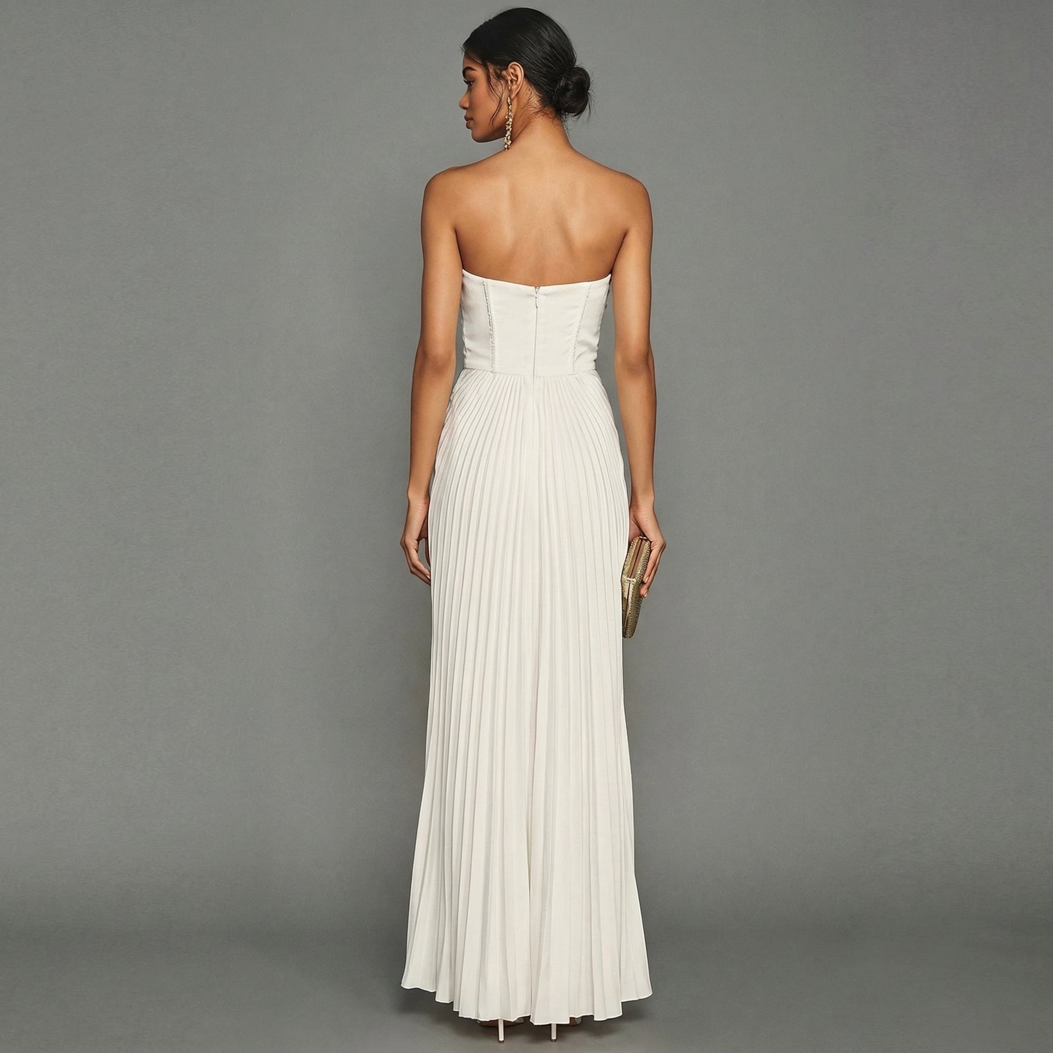Kira Ceremony Maxi Dress | Strapless, Pleated, Sculpted 1