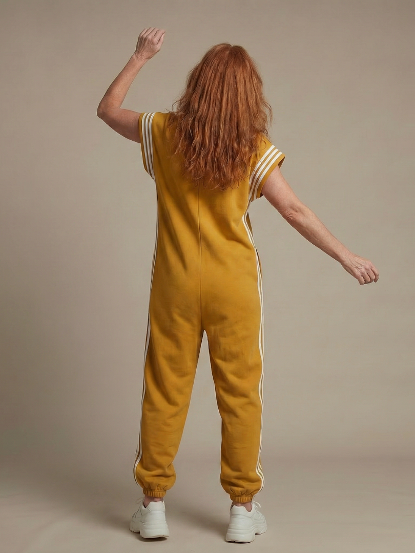 Lark | Zip Front Stripe Panel Jumpsuit 8