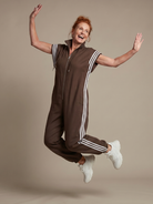 Lark | Zip Front Stripe Panel Jumpsuit 9