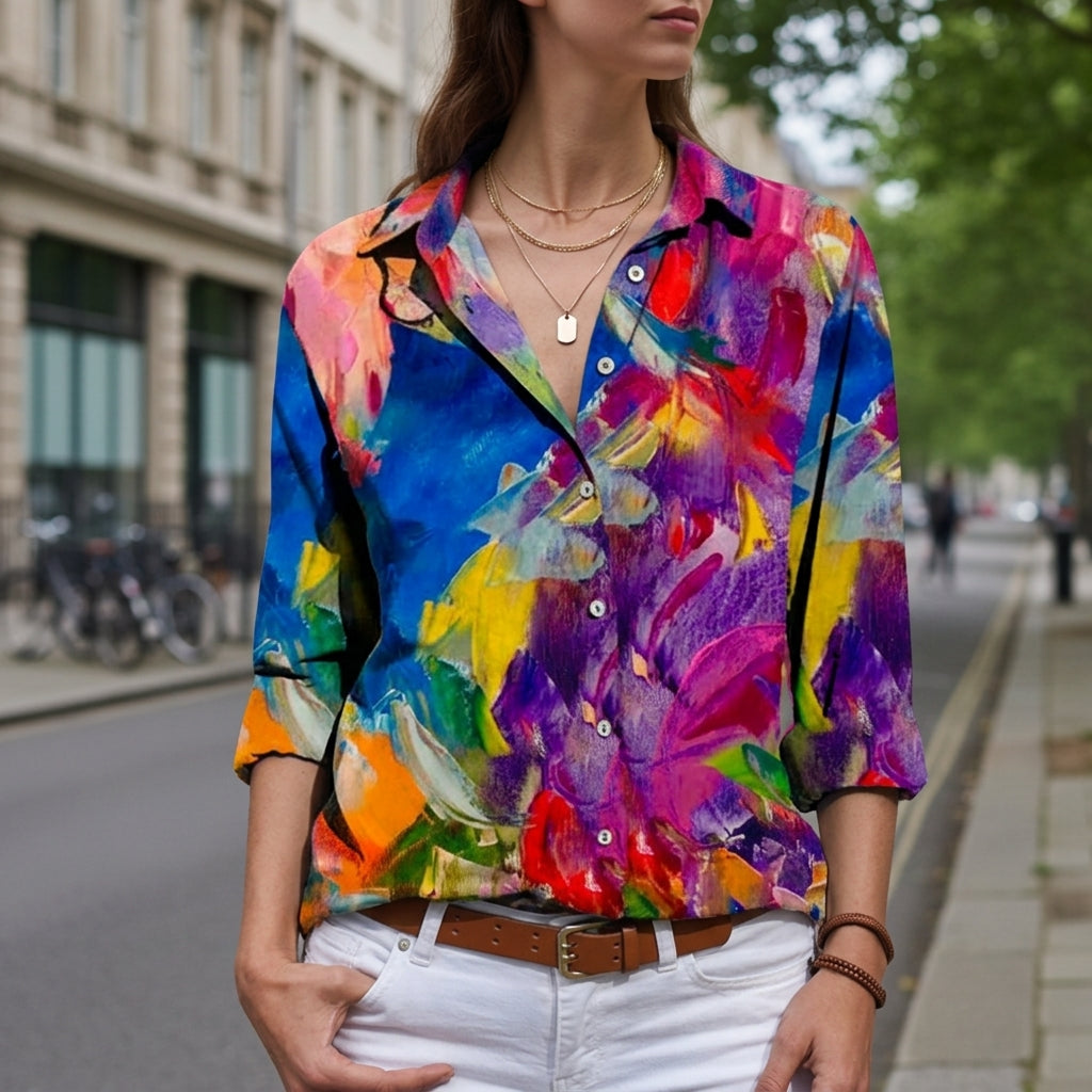 Larnaca Striped Button-Up Shirt 1