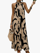 MOREAU LYON | CHIC HALTER MAXI DRESS FOR WOMEN 1
