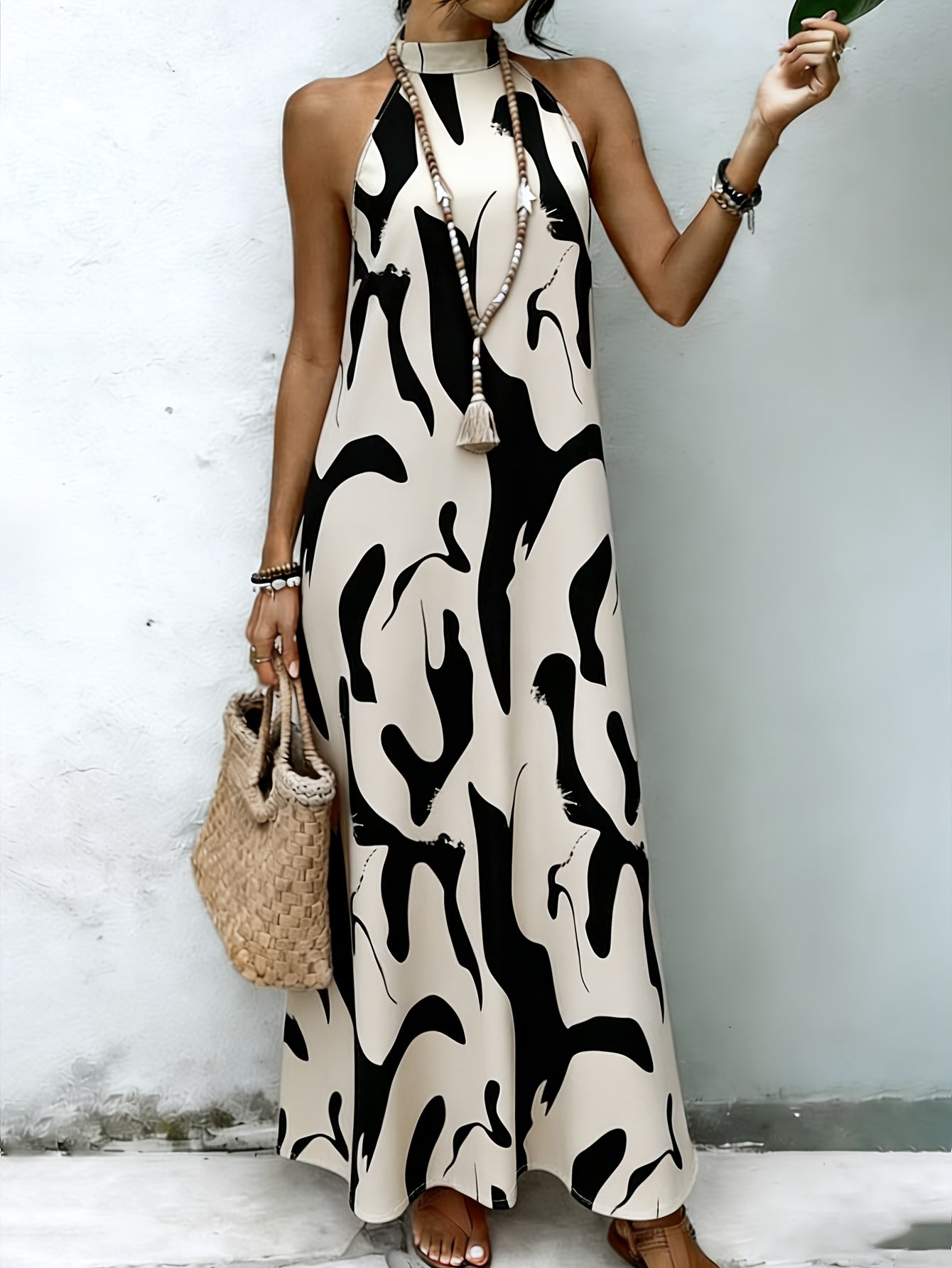 MOREAU LYON | CHIC HALTER MAXI DRESS FOR WOMEN 2
