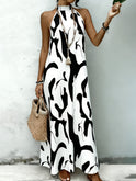 MOREAU LYON | CHIC HALTER MAXI DRESS FOR WOMEN 3