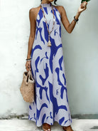 MOREAU LYON | CHIC HALTER MAXI DRESS FOR WOMEN 4