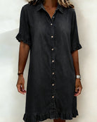 MOREAU LYON | WOMEN'S BUTTON-DOWN DENIM DRESS 2