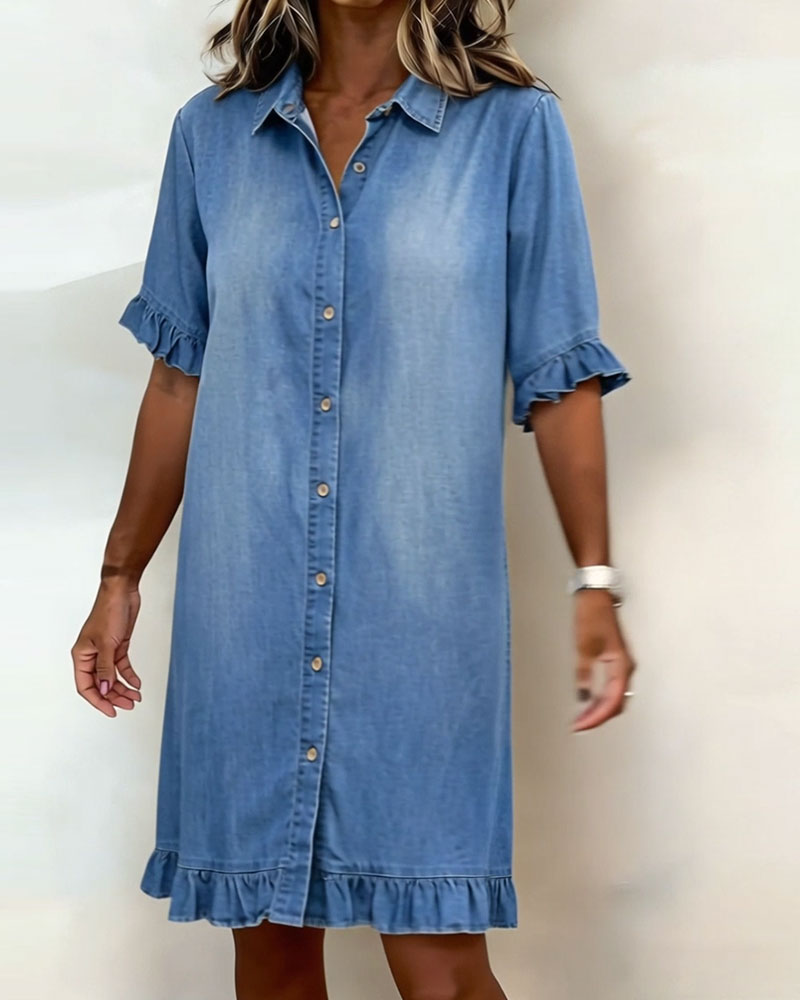 MOREAU LYON | WOMEN'S BUTTON-DOWN DENIM DRESS 4