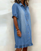 MOREAU LYON | WOMEN'S BUTTON-DOWN DENIM DRESS 5