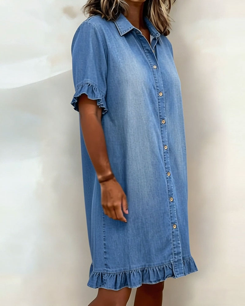 MOREAU LYON | WOMEN'S BUTTON-DOWN DENIM DRESS 5